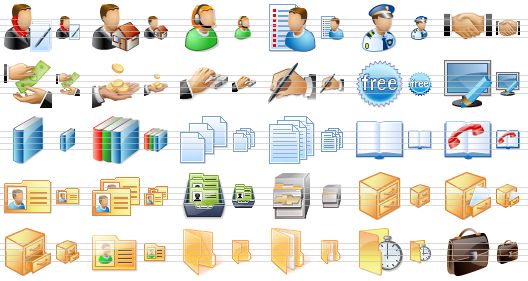 accounting toolbar icons - businessman, realtor, receptionist, client list, police officer, handshake, payment, earnings, login, signature, free, inventory, book, book library, paper, reports, book of record, telephone directory, account card, account cards, card file, data file, card index, open card index, empty card index, person details, folder, documents, scheduled, briefcase icon
