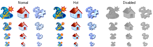 application toolbar icons