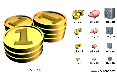 financial icon library for vista