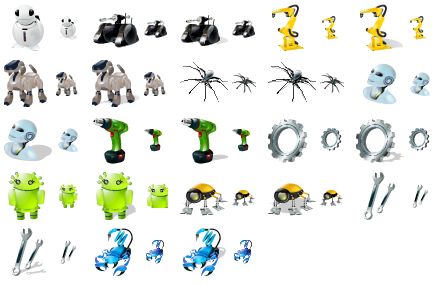 free large android icons - little robot, military robot, military robot sh, industrial robot, industrial robot sh, dog robot, dog robot sh, spider robot, spider robot sh, android head, android head sh, drill, drill sh, gear, gear sh, girl android, girl android sh, insect-robot, insect-robot sh, repair, repair sh, scorpio-robot, scorpio-robot sh icon