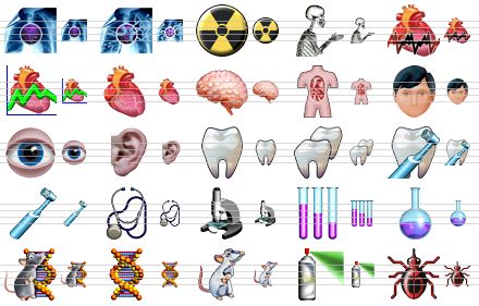 health care icons - diabetes, cancer, radiation, radiology, cardiology, heart beating, heart, brain, anatomy, face, eye, ear, tooth, teeth, sound tooth, tooth brush, stethoscope, microscope, test tubes, retort, genetics, dna, mouse, spray, bug icon