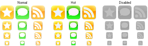 iphone style social icons