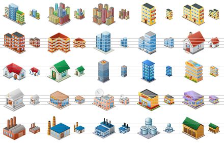 large home icons - city, megapolis, bedroom community, multistorey building, multistorey buildings, brick buildings, condominium, scyscrappers, buildings, home, house, small house, company, commercial, hotel, bank, office, telecom, retail shop, cafe, coal plant, factory, plant, chemical plant, storehouse icon