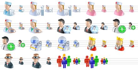 large people icons - dentist sh, stomatologist, stomatologist sh, hospital nurse, hospital nurse sh, optometrist, optometrist sh, psychoanalyst, psychoanalyst sh, air traffic controller, air traffic controller sh, astronaut, astronaut sh, king, king sh, uncle sam, uncle sam sh, demography, demography sh icon
