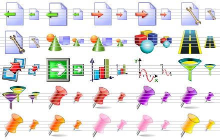 large icons for vista - export, export sh, import, import sh, page options, page options sh, objects v2, objects v2 sh, objects, road, data transmission, next, graph, chart xy, filter, filters, red pin, red pin sh, purple pin, purple pin sh, orange pin, orange pin sh, pink pin, pink pin sh, yellow pin icon