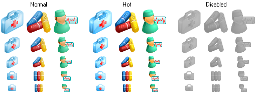 medical toolbar icons