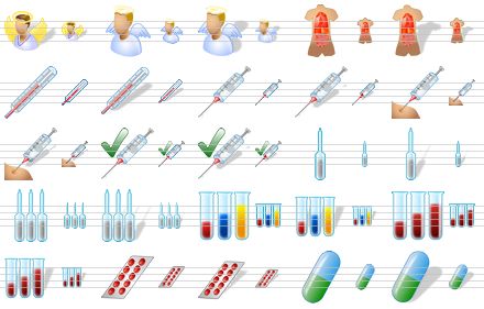 medical icons for vista - deseased sh, angel, angel sh, anatomy, anatomy sh, thermometer, thermometer sh, syringe, syringe sh, vaccination, vaccination sh, vaccinations, vaccinations sh, ampoule, ampoule sh, ampoules, ampoules sh, test tubes, test tubes sh, blood test, blood test sh, tablets, tablets sh, pill, pill sh icon