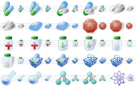 medical icons for vista - pills, pills sh, drugs, drugs sh, tablet, tablet sh, viagra, viagra sh, propecia, propecia sh, drug, drug sh, natural drug, natural drug sh, phial, phial sh, drug basket, drug basket sh, empty basket, empty basket sh, retort, retort sh, structure, structure sh, atom icon