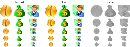 money toolbar icons