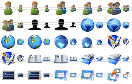 multimedia icons for vista - woman, woman sh, users, users sh, user group, user group sh, somebody, somebody sh, globe, globe sh, earth, earth sh, world, world sh, voip, voip sh, address book, address book sh, card file, card file sh, terminal, terminal sh, desktop, desktop sh, data transmission icon