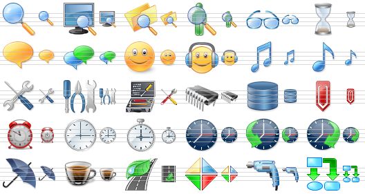 perfect business icons - find, find on computer, find in folder, search contact, view, hourglass, hint, hints, smile, operator smile, music notes, music, options, tools, tooling, chip, database, attach, alarm, time, timer, clock, hystory, schedule, umbrella, coffee, ecology, resources, equipment, flow block icon
