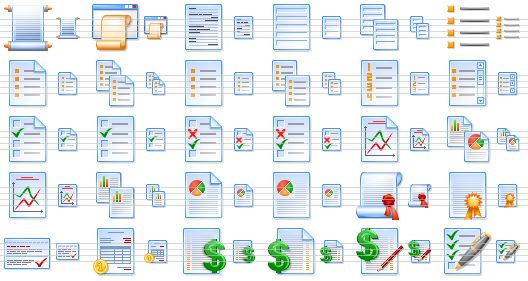 perfect office icons - scenario, macro, form, blank, blanks, items, list, lists, list page, list pages, number list, scroll list, to do list, to do list page, task list, task list page, report, reports, report page, report pages, market report, market report page, certification, certificate, cheque, invoice, price list, price list page, edit prices, order icon