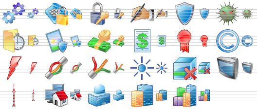 perfect telecom icons - configuration, locked phone, registration, signature, shield, virus, scheduled, image protection, money, price list, certification, copyright, disaster, cable, wire, port, logical unit, tv, television, home network, space communication, company, city icon
