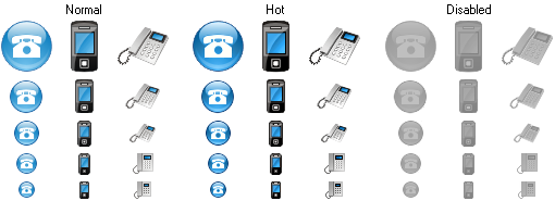 phone toolbar icons