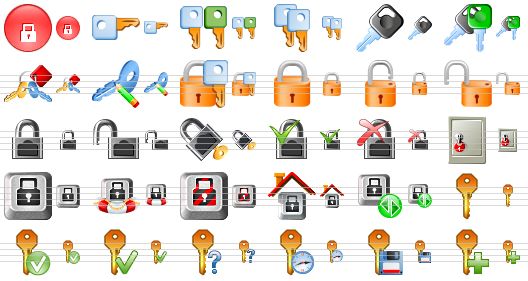 security software icons - secured, access key, keys, key copy, car key, car keys, trinket, modify key, secrecy, lock, unlock, open lock, locked, unlocked, key lock, encryption, decryption, locker, password, forgot password, reset password, protect password, change password, key, valid key, apply key, key status, temporary key, save key, add key icon