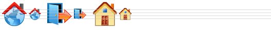 small computer icons - home page, logout, home icon
