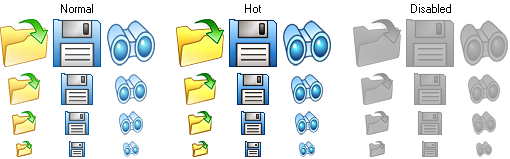 small toolbar icons