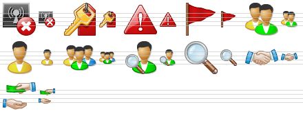 standard telephone icons - disconnected, security, problem, flag, users, user, user group, search user, search, handshake, payment icon