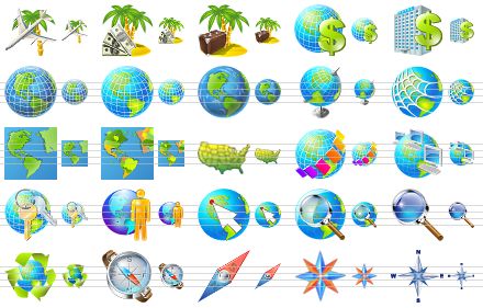 travel icon set - travel, travel industry, travel management, tourist industry, tourist business, earth, globe, real earth, terrestrial globe, web, square earth, map, usa map, internet application, internet, internet access, online contacts, place selection, zoom place, zoom, recycling, compass, compass needle, wind rose, wind rose v2 icon